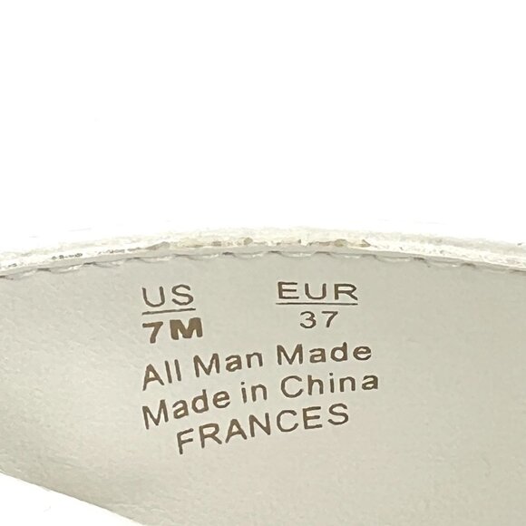 Circus NY Sam Edelman Size 7 Frances White Heels Mules Sandals Shoes - Picture 14 of 15